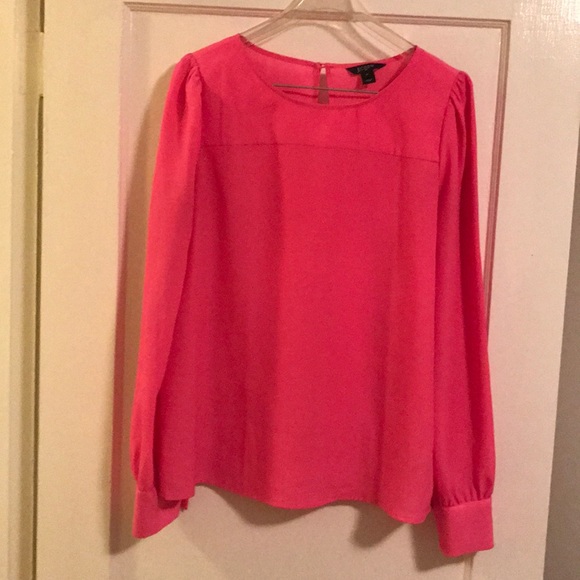 J. Crew Factory Tops - J. Crew Hot Pink Blouse